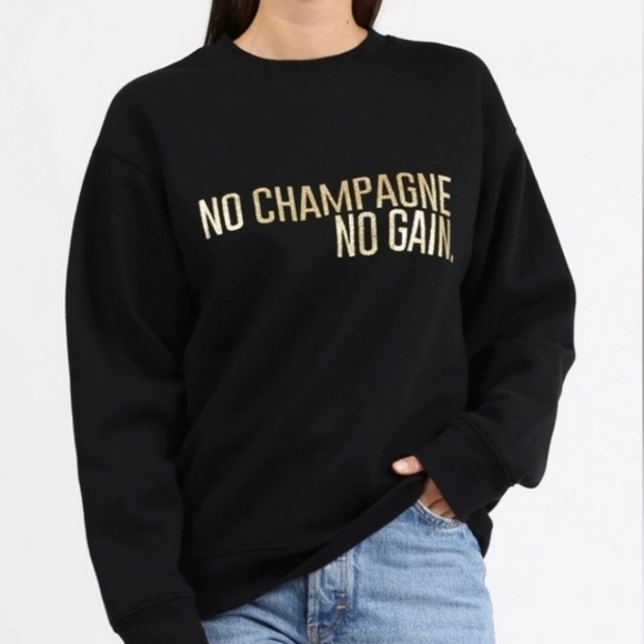 Brunette the Label No Champagne No Gain Sweatshirt - Picture 3 of 3